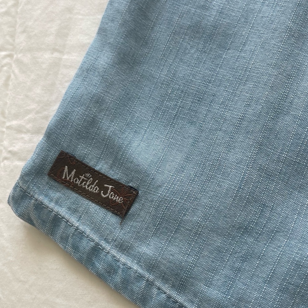 NWT Matilda Jane Over & Over Cropped Chambray Drawstring Wide Leg Pants Size S - Picture 8 of 10